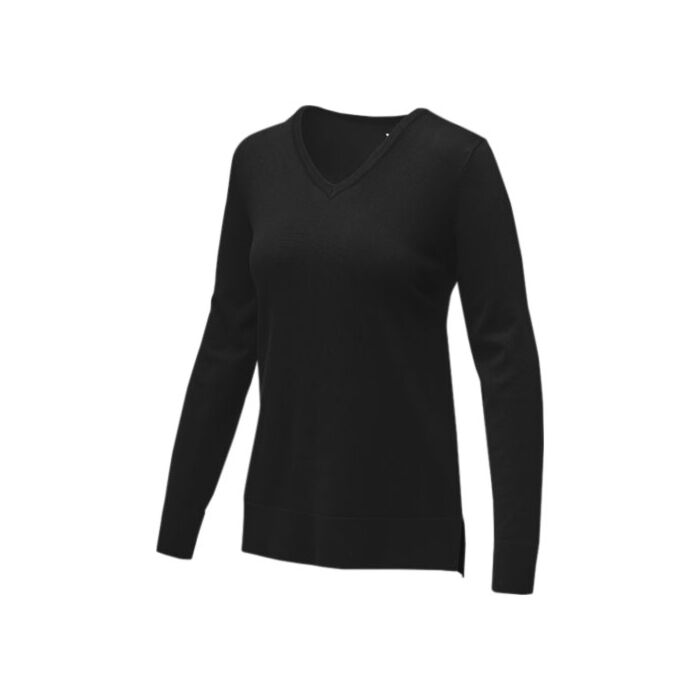 Damski sweter w serek Stanton-niebieski