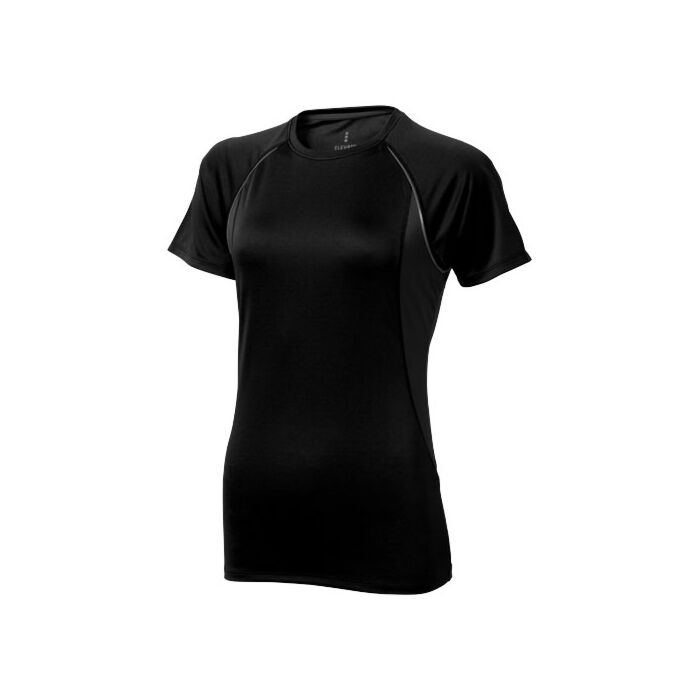 Damski T-shirt Quebec z krótkim rękawem z dzianiny Cool Fit odprowadzającej wilgoć-Biały