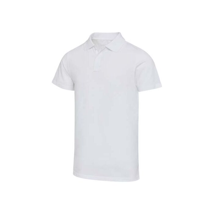 Graphite organiczna koszulka polo unisex o gramaturze 180 g-m², z krótkim rękawem i certyfikatem OCS-Biały