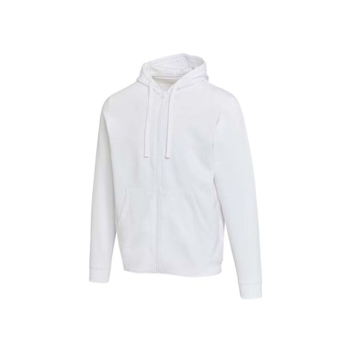 Jasper bluza unisex z kapturem z materiału organicznego pochodzącego z recyklingu z certyfikatem OCS, o gramaturze 280 g-m²-Biały