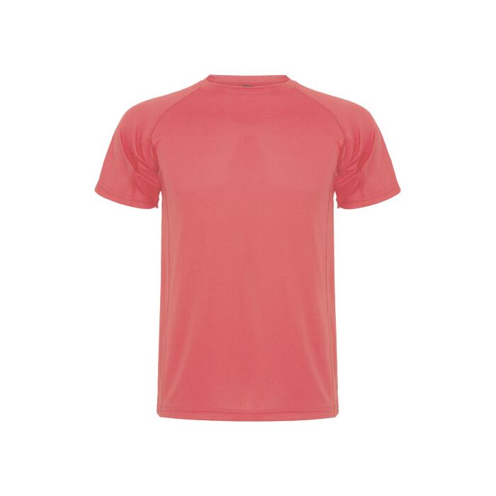 Montecarlo sportowa koszulka dziecięca z krótkim rękawem-Fluor Coral