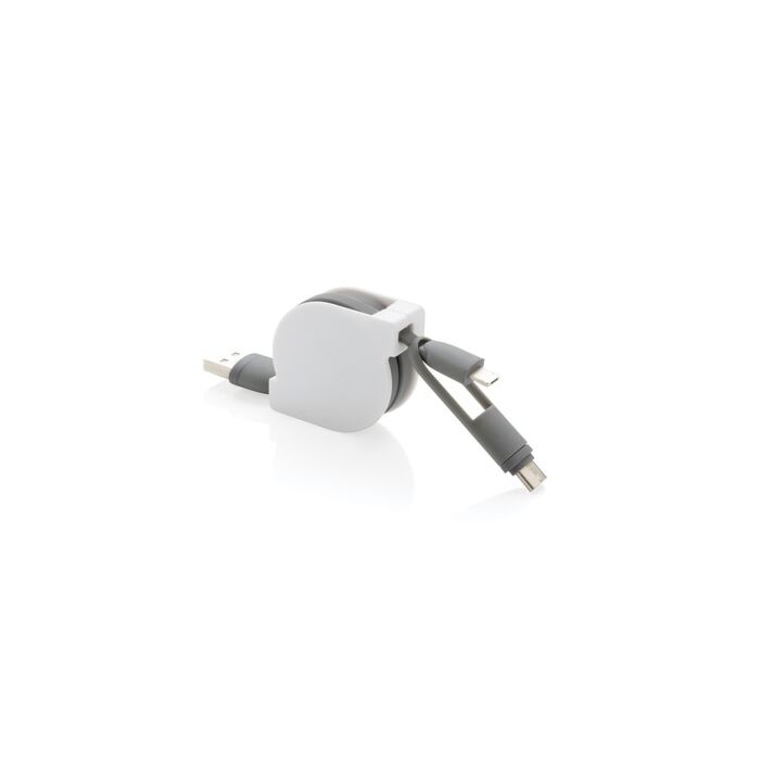 Zwijany kabel do ładowania i synchronizacji 3 w 1