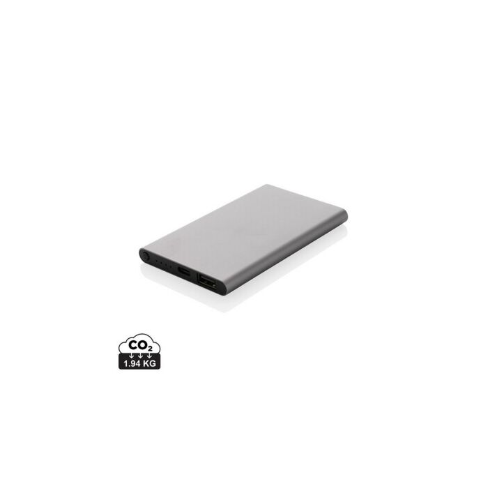 Power bank 4000 mAh z aluminium z recyklingu Power bank 4000 mAh z aluminium z recyklingu