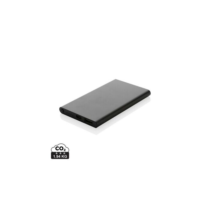Power bank 4000 mAh z aluminium z recyklingu Power bank 4000 mAh z aluminium z recyklingu