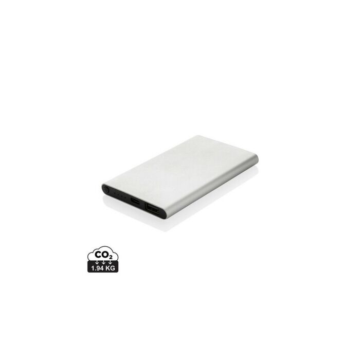 Power bank 4000 mAh z aluminium z recyklingu Power bank 4000 mAh z aluminium z recyklingu