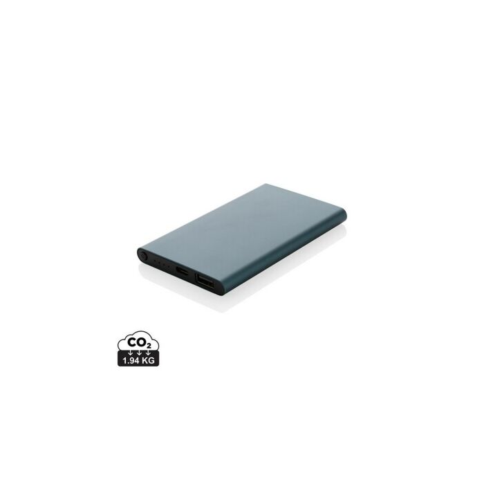 Power bank 4000 mAh z aluminium z recyklingu Power bank 4000 mAh z aluminium z recyklingu