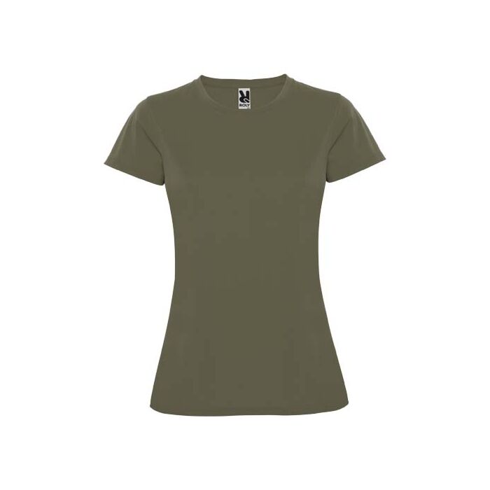 Montecarlo sportowa koszulka damska z krótkim rękawem-Militar Green