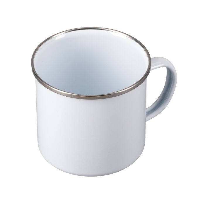 Kubek emaliowany z powłoką sublimacyjną Odis 500 ml, biały