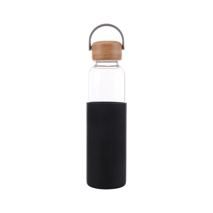 Szklana butelka Refresh 560 ml, czarny