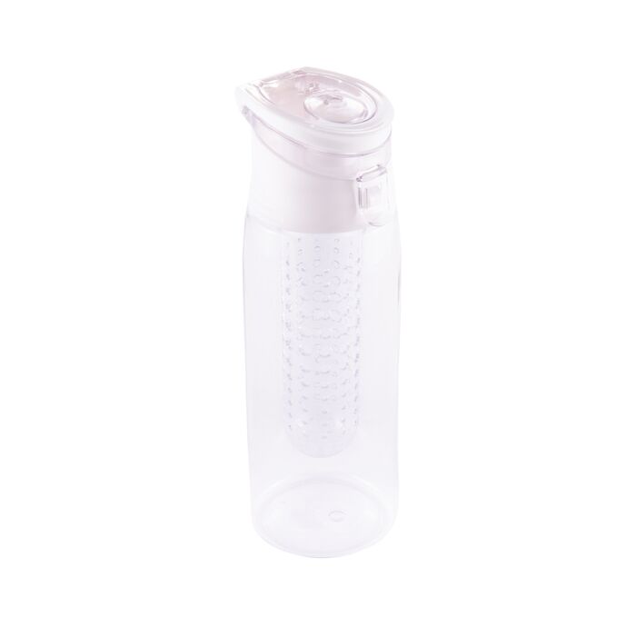 Bidon Frutello 700 ml, biały-transparentny