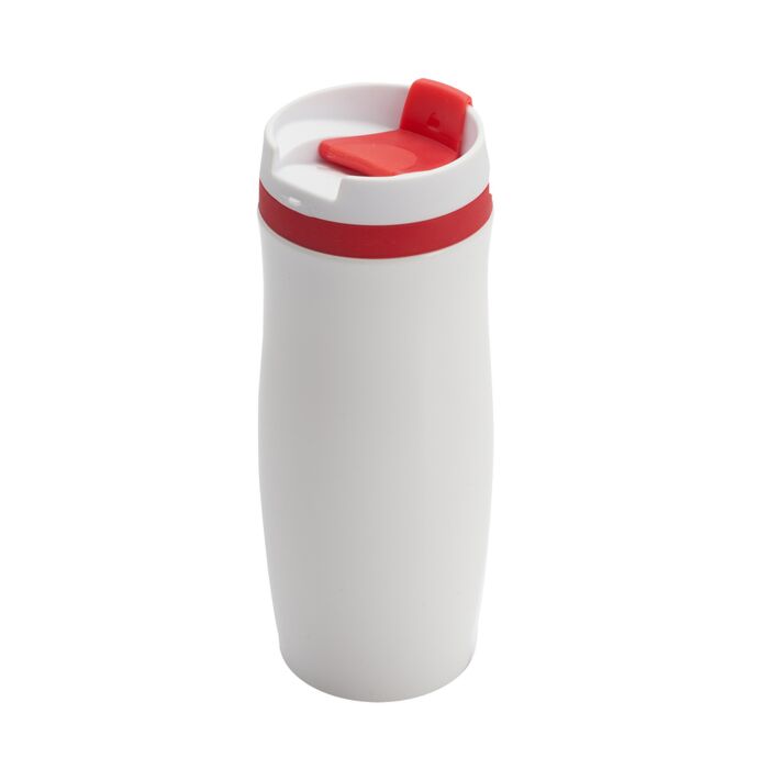 Kubek izotermiczny Viki 390 ml, czarny-biały