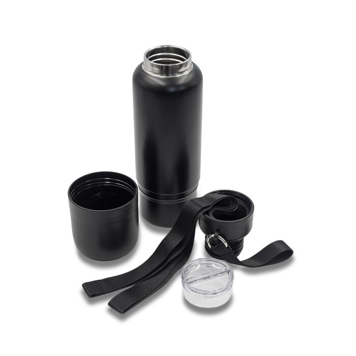Wielofunkcyjna butelka próżniowa Multina 500ml, czarny