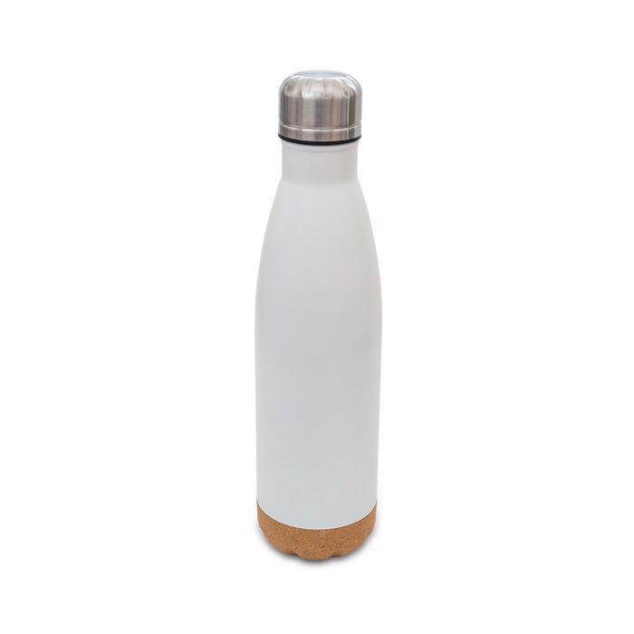 Butelka próżniowa z korkowym spodem Jowi 500 ml, srebrny