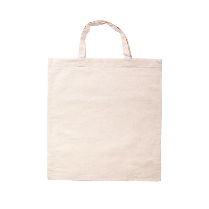 Torba bawełniana 140 g-m2 - krótkie uszy, beżowy