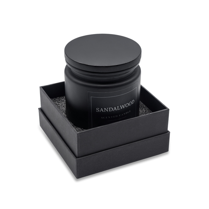 Świeca zapachowa Sandalwood, czarny