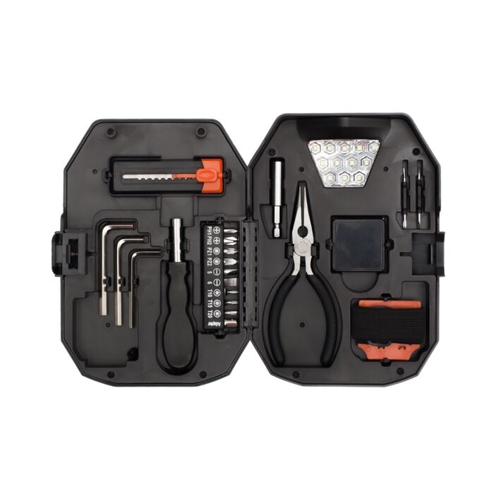 Zestaw narzędzi Smart DIY, czarny-czerwony