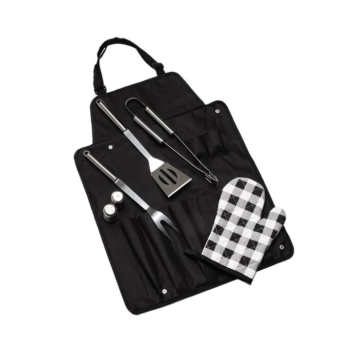 Fartuch grillowy Steakout, czarny