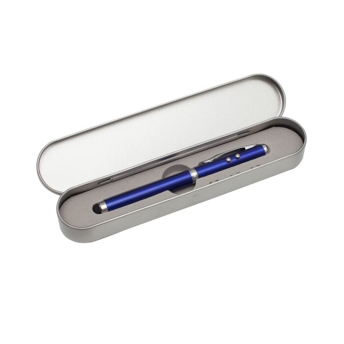 Długopis ze wskaźnikiem laserowym Supreme – 4 w 1, czarny