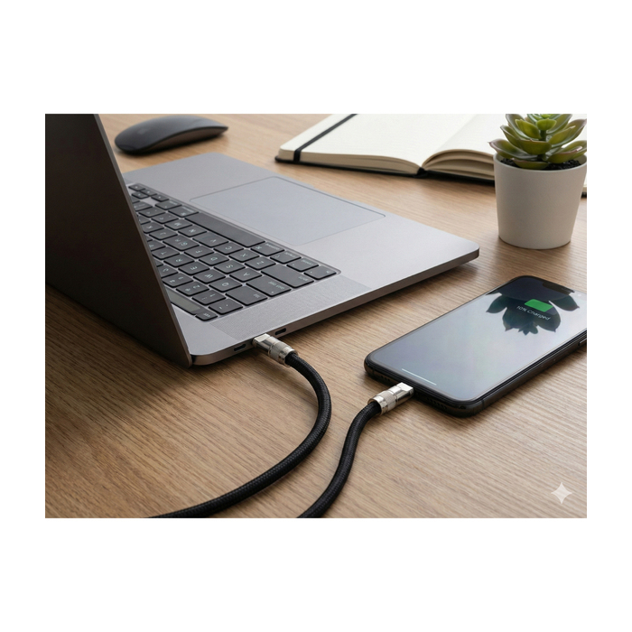 Smycz do telefonu z funkcją ładowania 60W Tavo, czarny