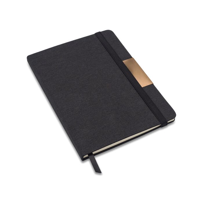 Notes A5, w oprawie z materiału RPET, Westminster, czarny