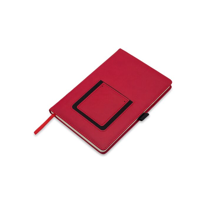 Notes z kieszonką na telefon Eibar, czerwony