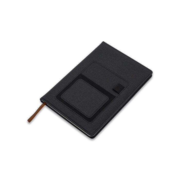 Notes z kieszonką na telefon Irun, czarny