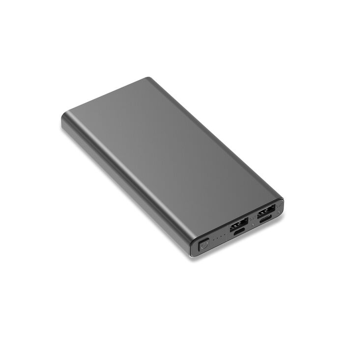 Power bank 10000 mAh Banco, grafitowy Power bank 10000 mAh Banco, grafitowy