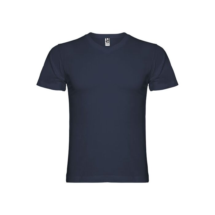 Samoyedo koszulka męska z krótkim rękawem i dekoltem w serek-Navy Blue
