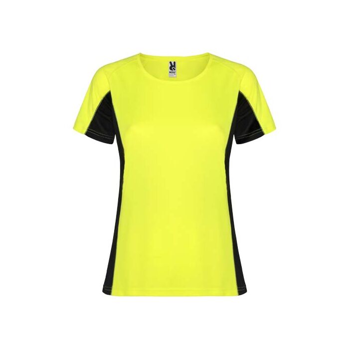 Shanghai sportowa koszulka damska z krótkim rękawem-Fluor Yellow