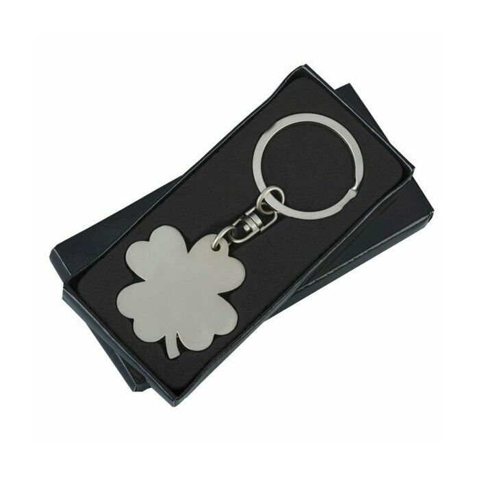 Brelok metalowy Clover, srebrny