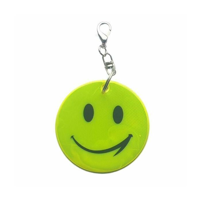 Brelok odblaskowy Happy, żółty