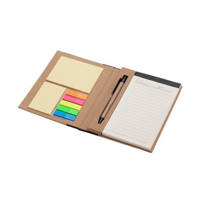 Notes memo 100x180-70k linia Kraft Paper, czarny-beżowy
