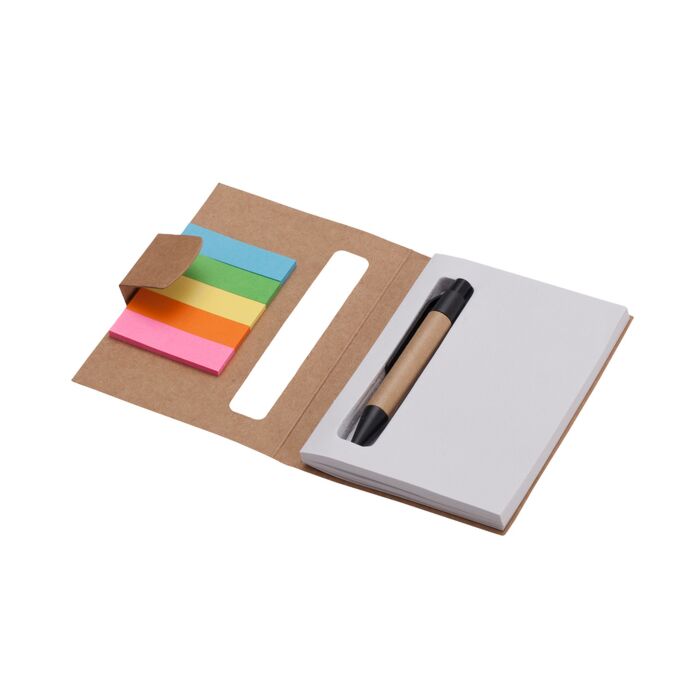 Notes 80x110-100k gładki Mini z długopisem, beżowy