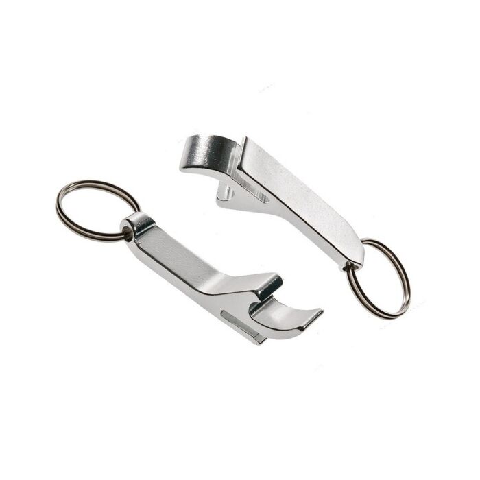Aluminiowy brelok - otwieracz, srebrny