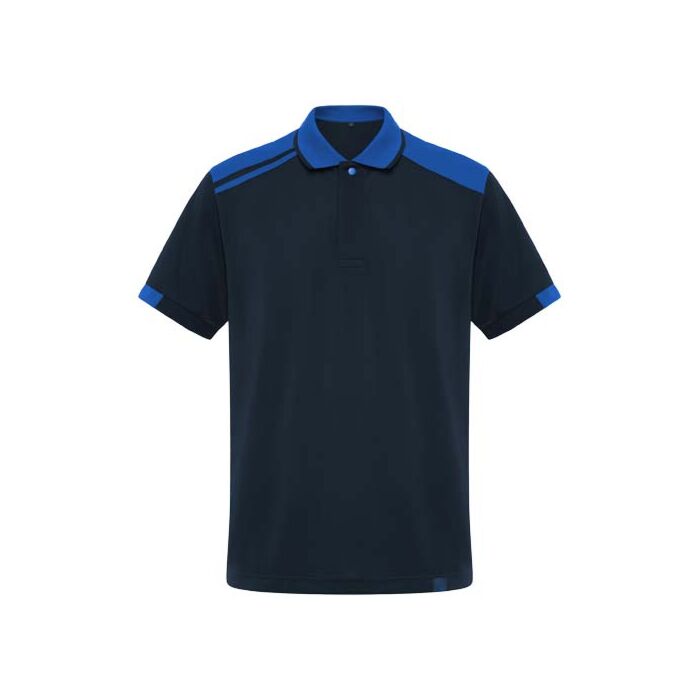 Samurai 160 g-m2 antybakteryjna koszulka polo unisex z krótkim rękawem -Granatowy