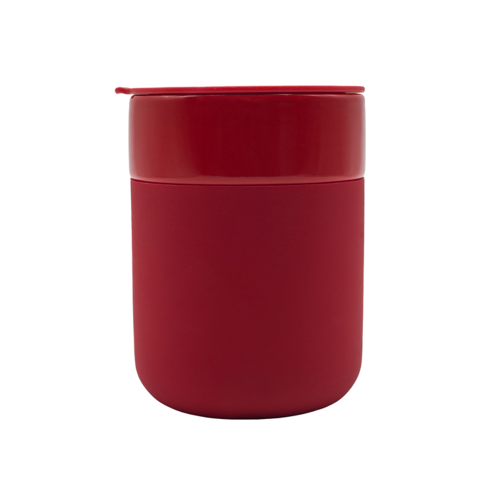 Kubek ceramiczny Caldo 370 ml, czerwony