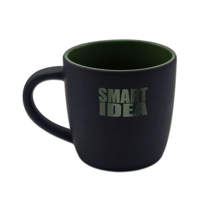 Kubek ceramiczny Esla 345 ml, ciemny zielony