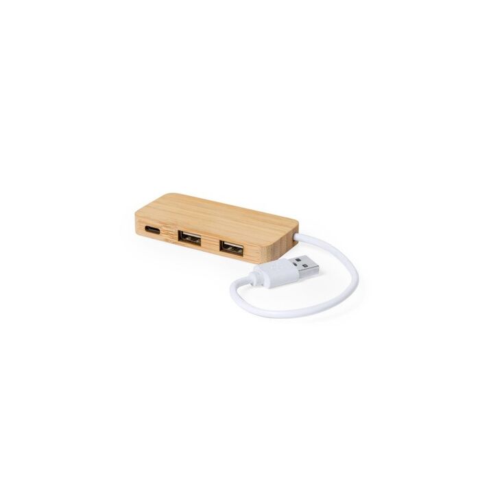 Bambusowy hub USB 2.0 z USB typu C