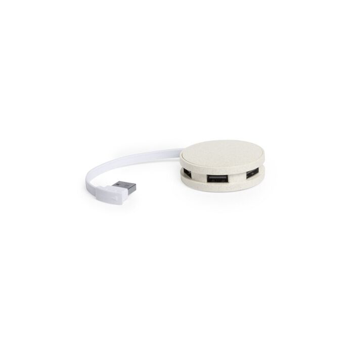 Hub USB 2.0 ze słomy pszenicznej