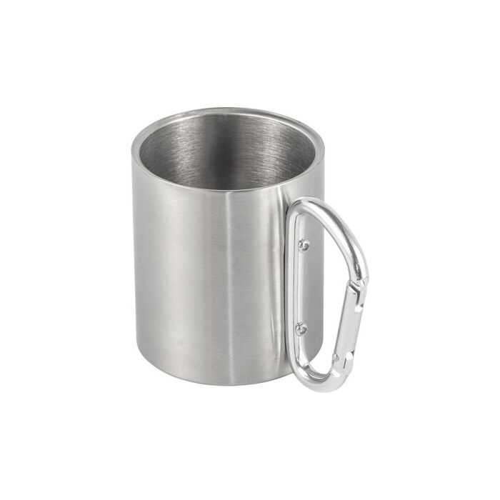 Metalowy kubek 185 ml z karabińczykiem