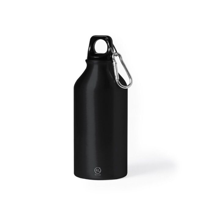 Butelka sportowa 400 ml z aluminium z recyklingu, z karabińczykiem Butelka sportowa 400 ml z aluminium z recyklingu, z karabińczykiem