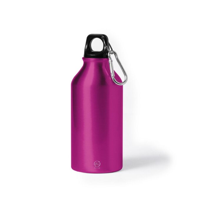Butelka sportowa 400 ml z aluminium z recyklingu, z karabińczykiem Butelka sportowa 400 ml z aluminium z recyklingu, z karabińczykiem