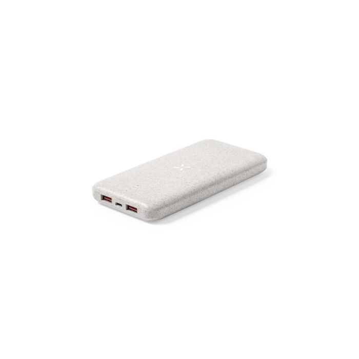 Bezprzewodowy power bank 8000 mAh ze słomy pszenicznej, ładowarka bezprzewodowa 5W-10W
