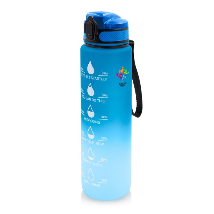 Butelka sportowa 1000 ml Air Gifts z miarką motywacyjną | Kayleigh Butelka sportowa 1000 ml Air Gifts z miarką motywacyjną | Kayleigh