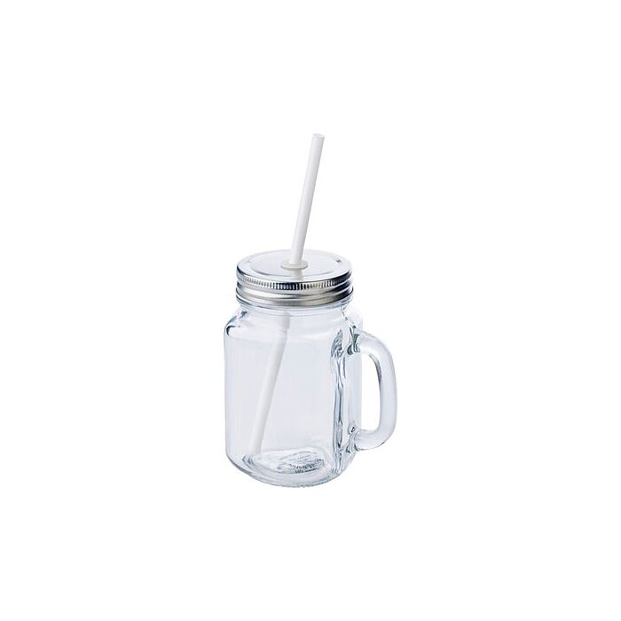 Słoik do picia 480 ml ze słomką