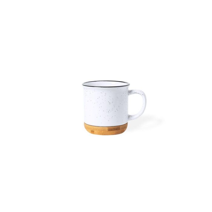 Kubek ceramiczny 330 ml z bambusowym elementem