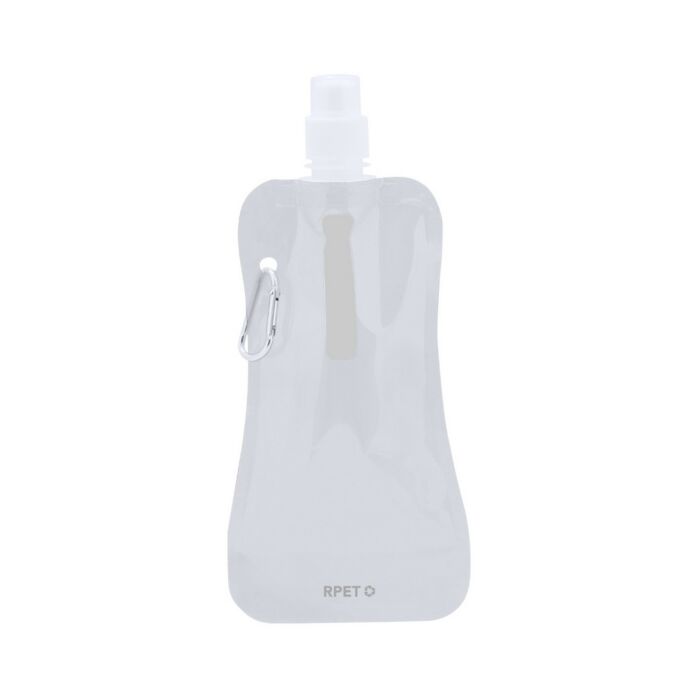 Składany bidon 400 ml z karabińczykiem z RPET Składany bidon 400 ml z karabińczykiem z RPET