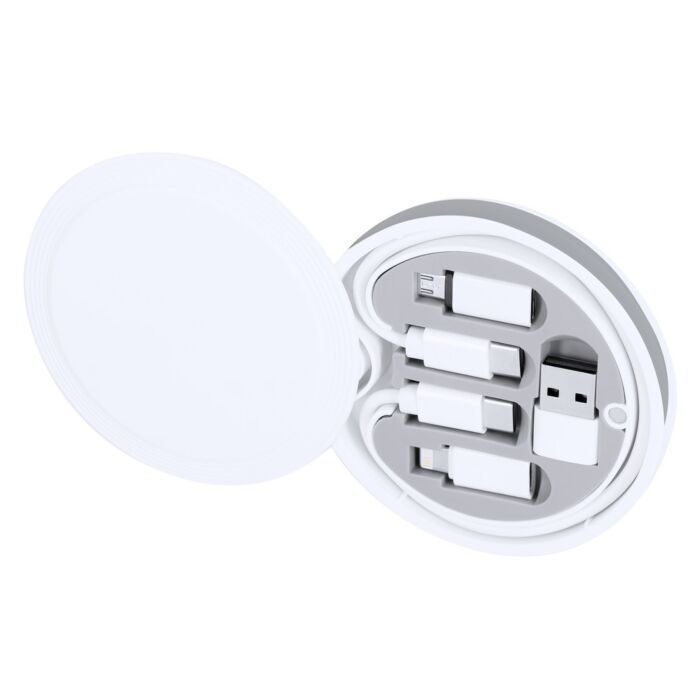 Kabel do ładowania i synchronizacji, 3 adaptery w komplecie, etui z karabińczykiem Kabel do ładowania i synchronizacji, 3 adaptery w komplecie, etui z karabińczykiem