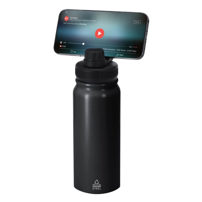Butelka termiczna 600 ml ze stali nierdzewnej z recyklingu, magnetyczny obrotowy stojak na telefon Butelka termiczna 600 ml ze stali nierdzewnej z recyklingu, magnetyczny obrotowy stojak na telefon