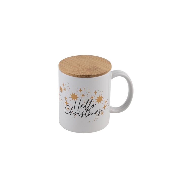 Kubek ceramiczny "Hello Christmas", biały